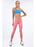 Coral sports leggings with stitching MR13233 - Online store - Boutique